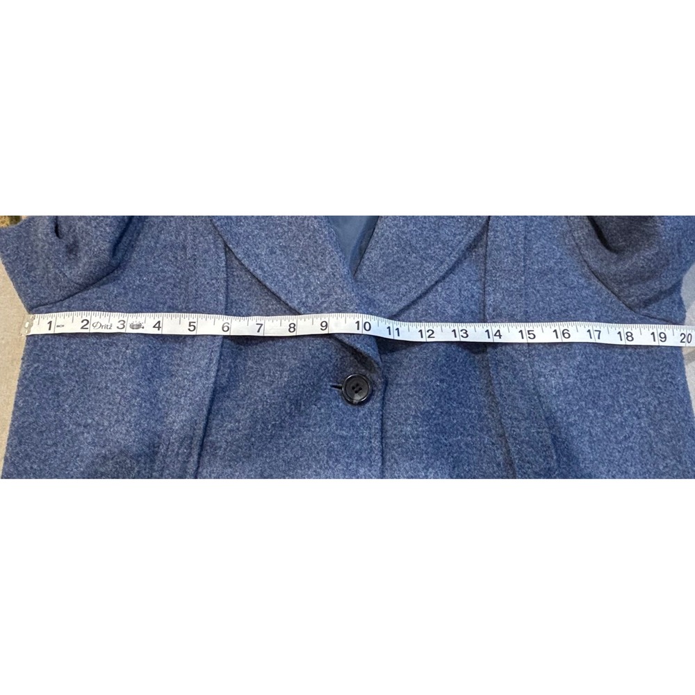 Talbots Wool Blend Blazer Blue Preppy Size 12 - Picture 3 of 7